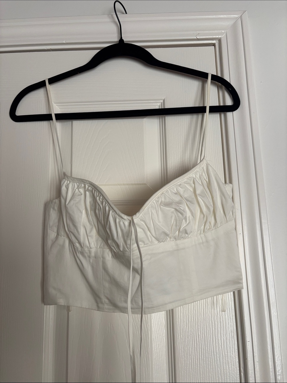 House of CB Cream Spaghetti-Strap Bustier Top